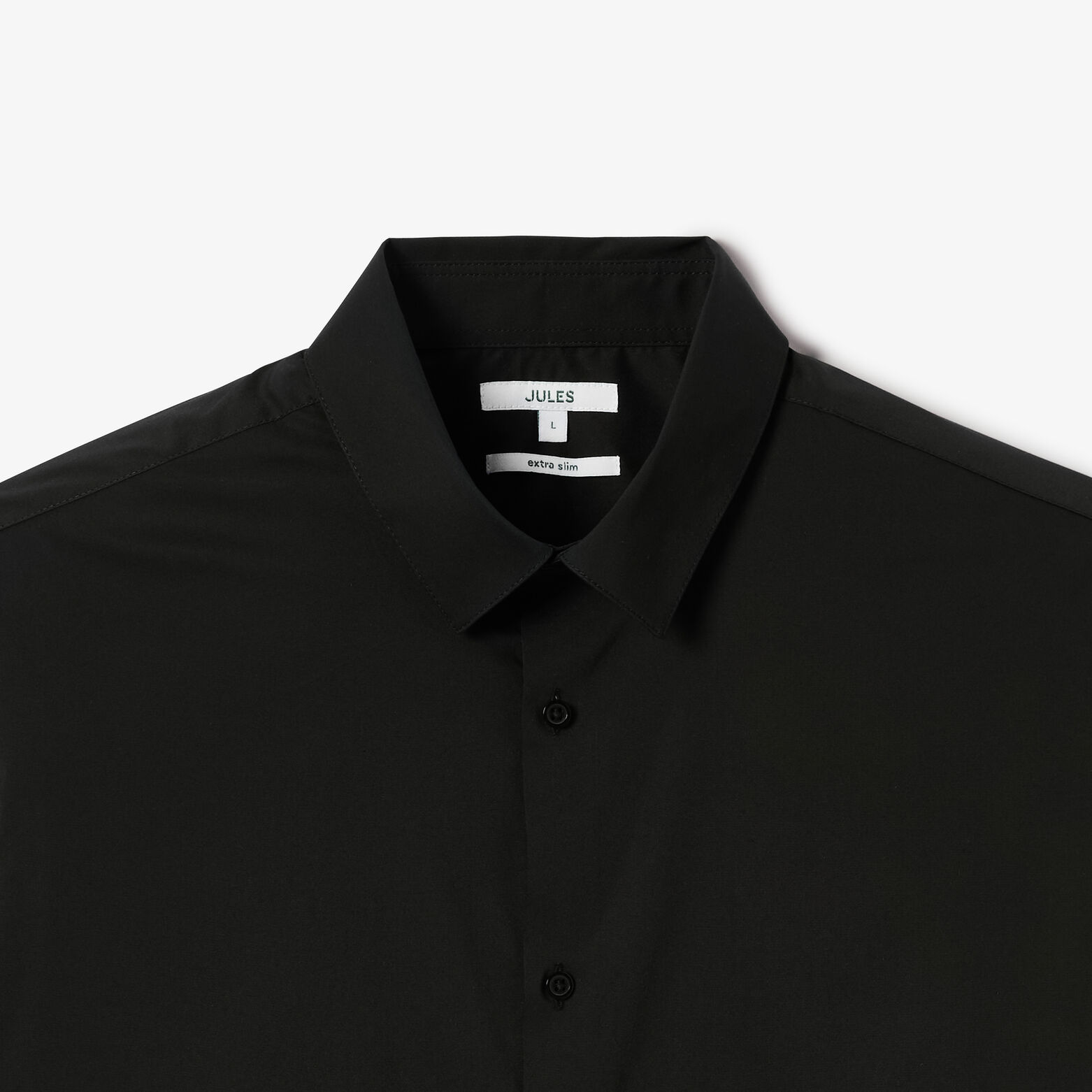 Extraslim effen hemd in gerecyclede polyamide