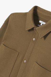 Surchemise en maille col chemise