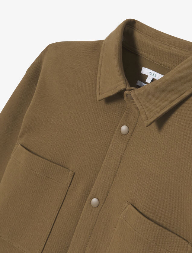 Surchemise en maille col chemise