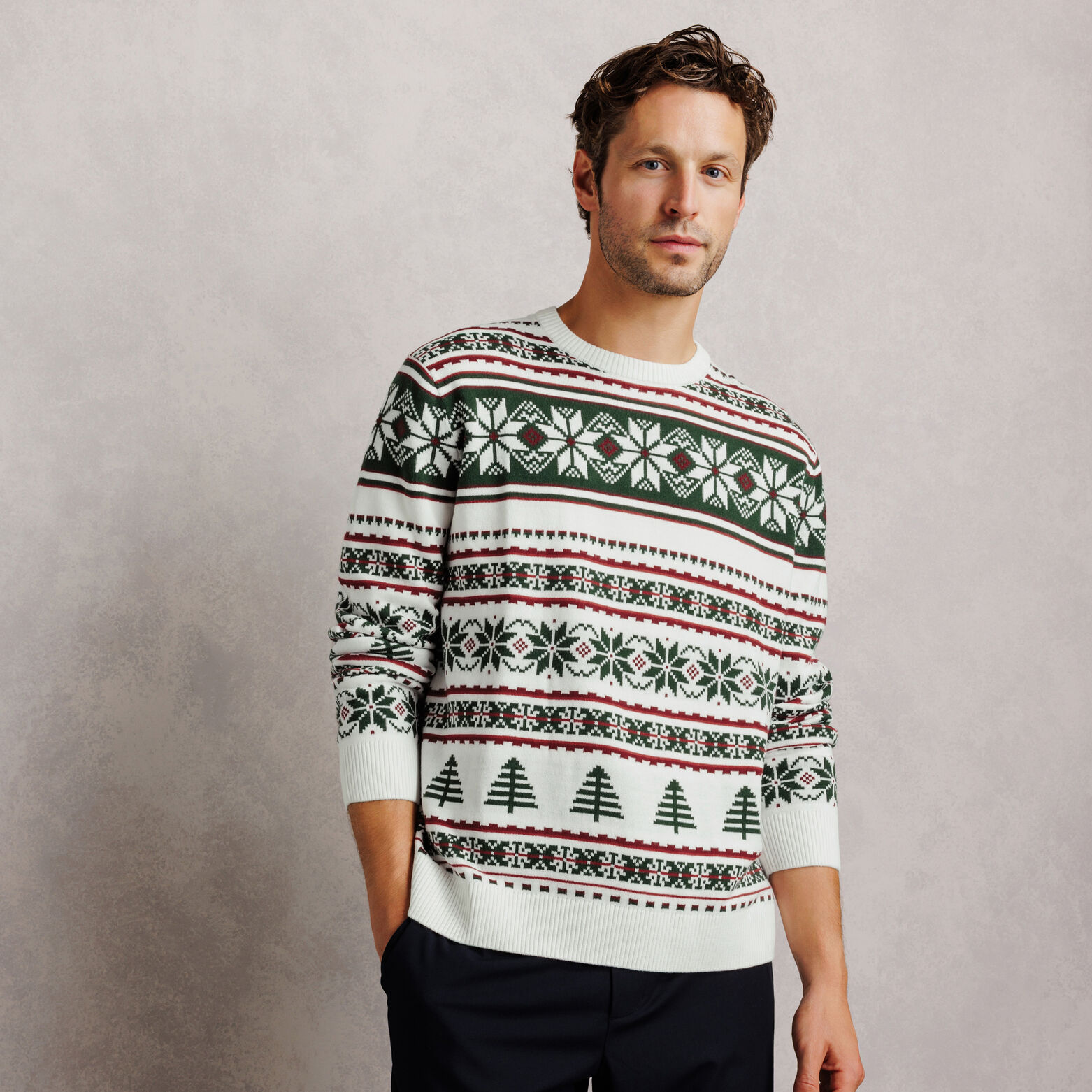 Pull de No&euml;l jacquard