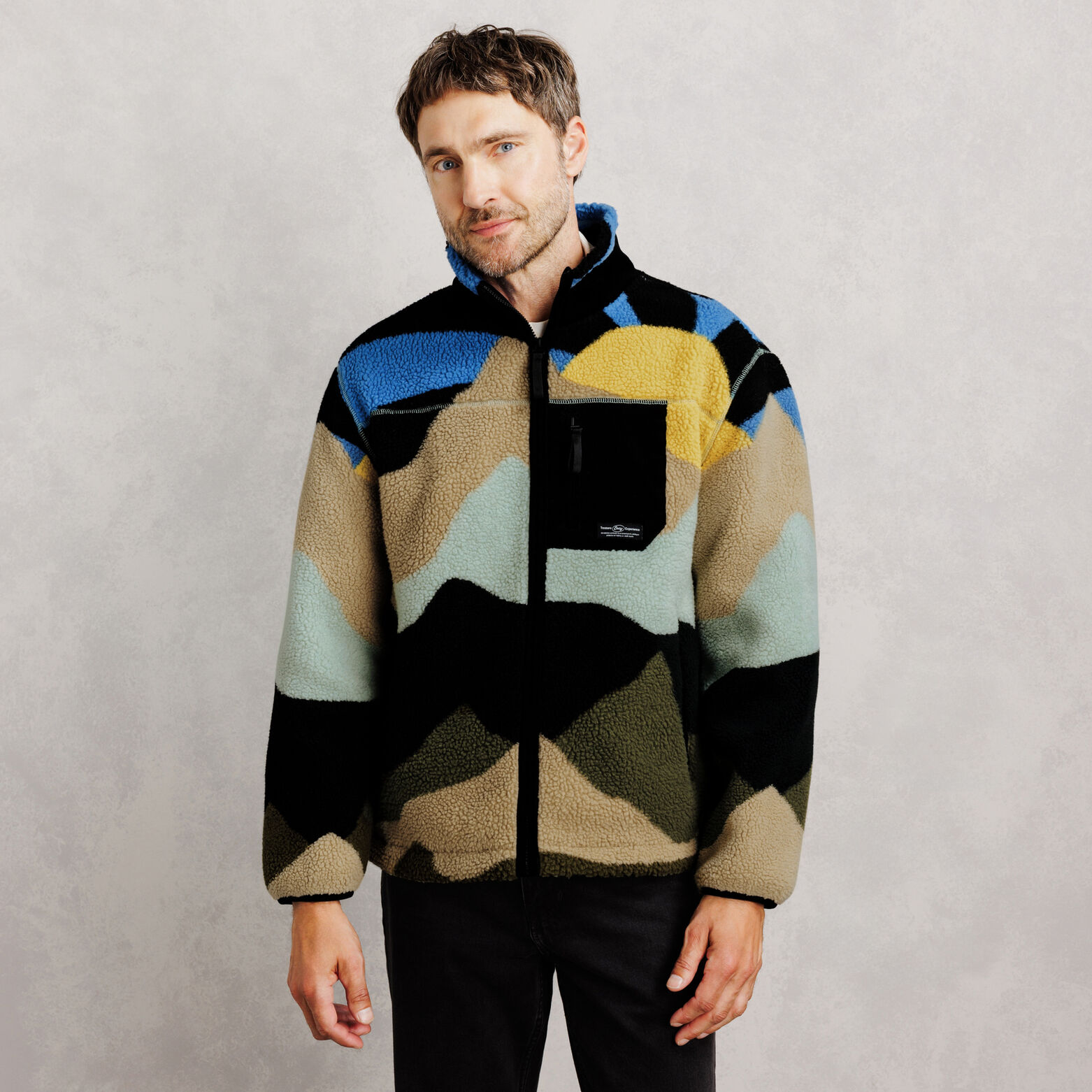Sweat zipp&eacute; sherpa imprim&eacute;