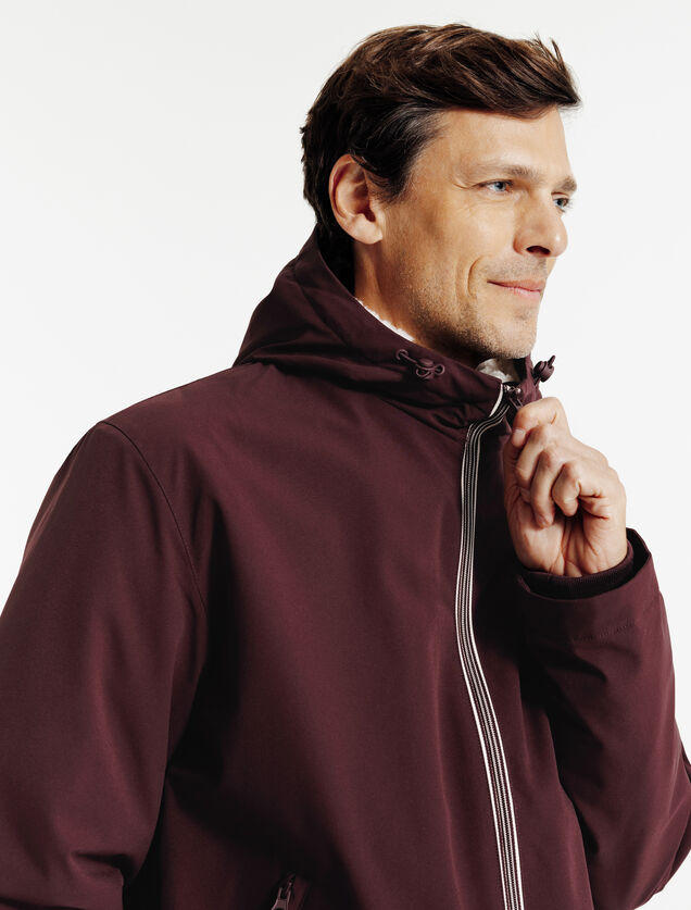 Blouson à capuche doublé en sherpa