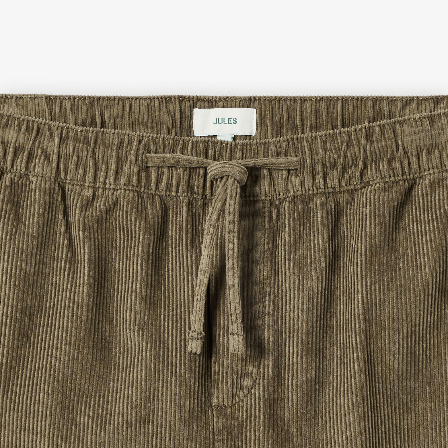 Pantalon tapered taille &eacute;lastiqu&eacute;e en velours
