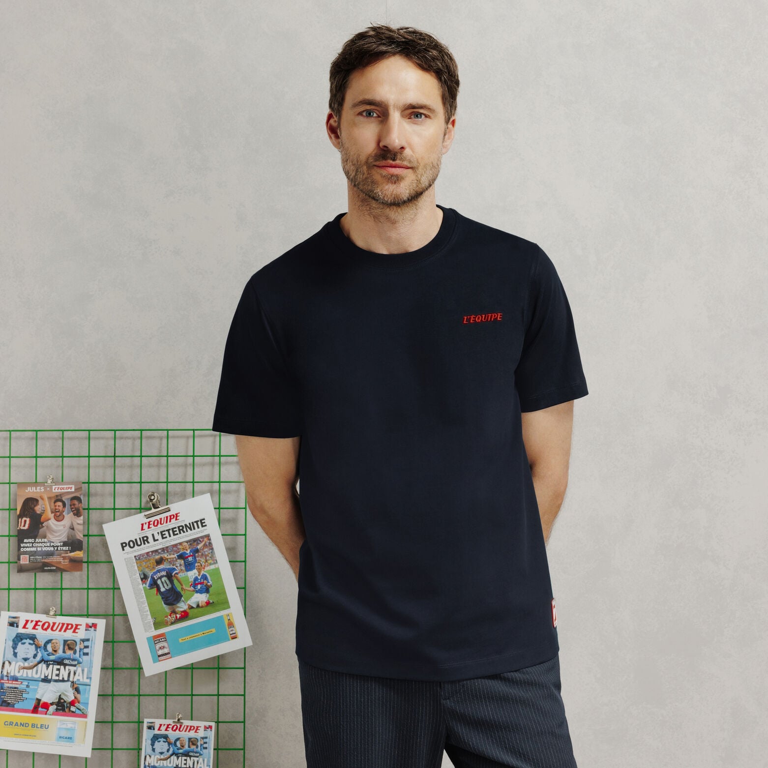 Tee shirt imprim&eacute; dos licence L'&Eacute;quipe