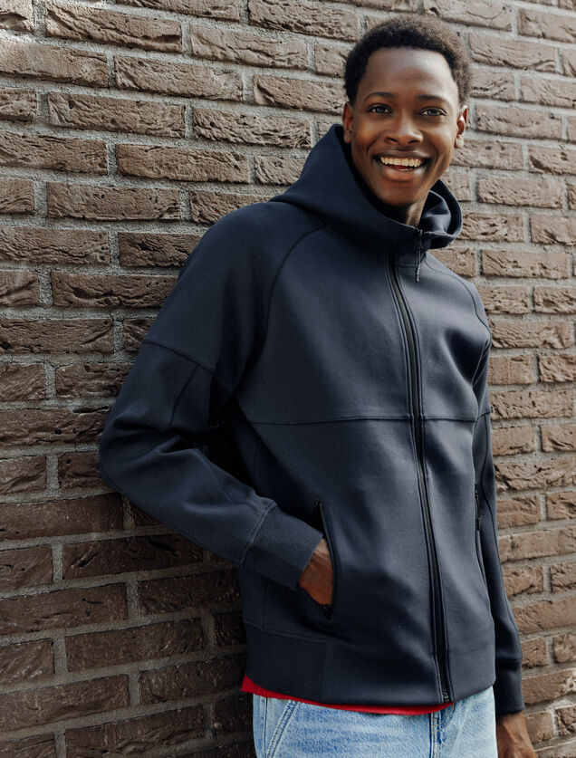 Veste capuche zipp&eacute;e