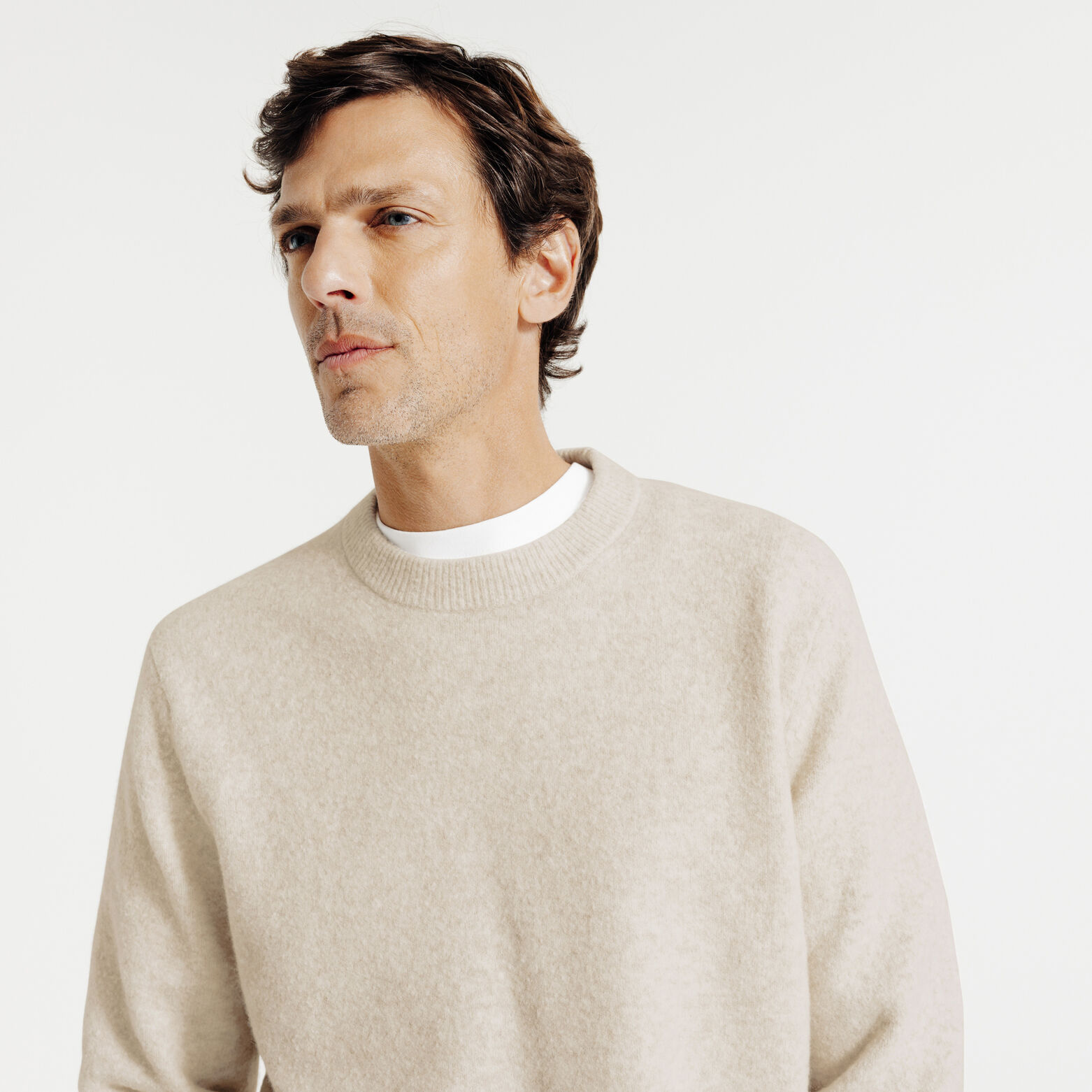 Pull col rond mousseux