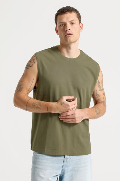 D&eacute;bardeur uni en coton