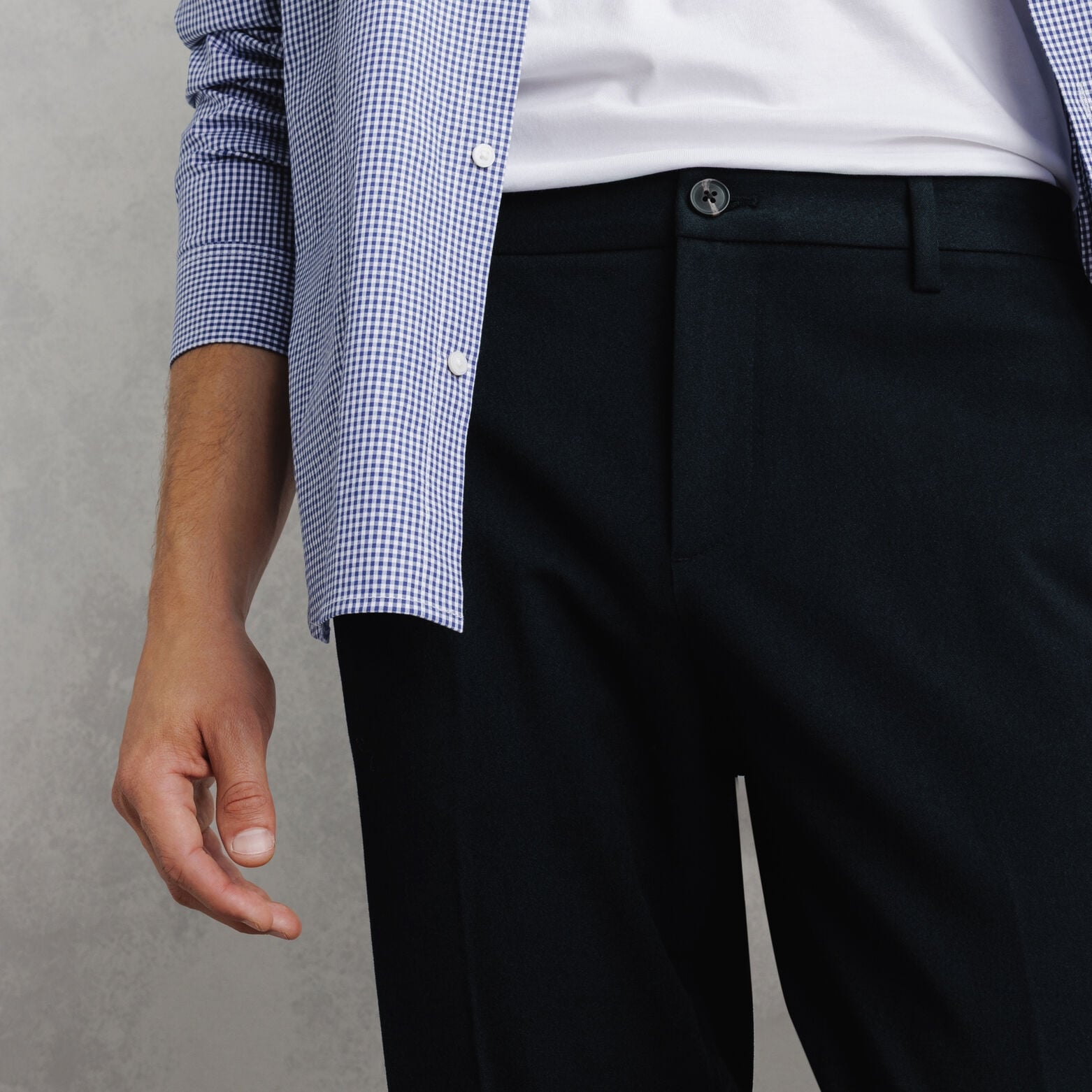 Pantalon chino slim en flanelle