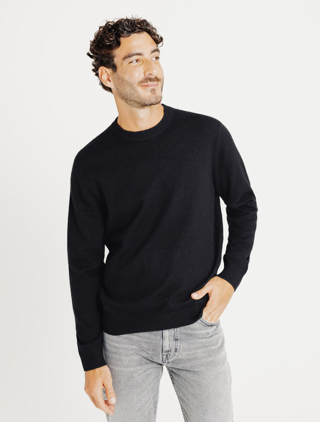 Pull col rond m&eacute;rinos cachemire