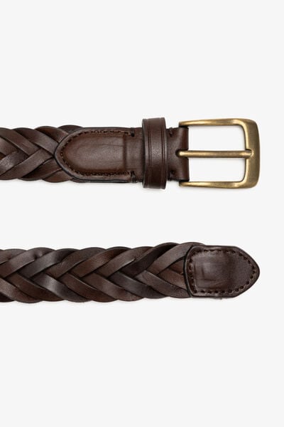 Ceinture cuir tress&eacute;e