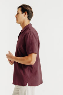 Chemisette en gaze de coton col requin