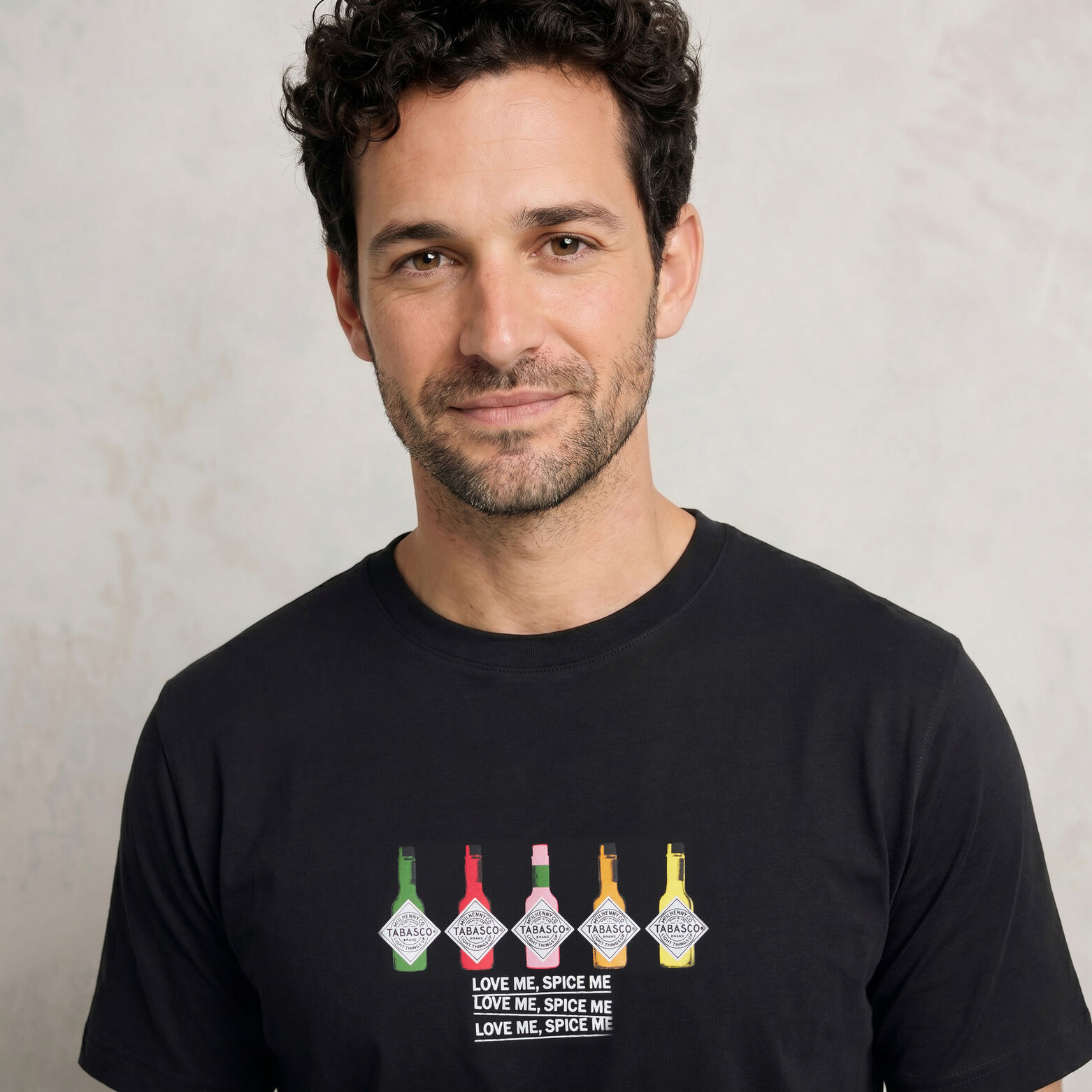 Tee shirt imprim&eacute; poitrine licence Tabasco