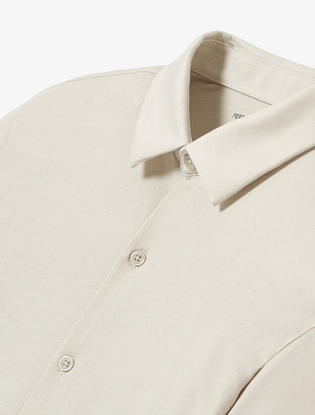 Chemise en maille coton slim