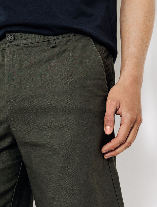 Bermuda en coton lin