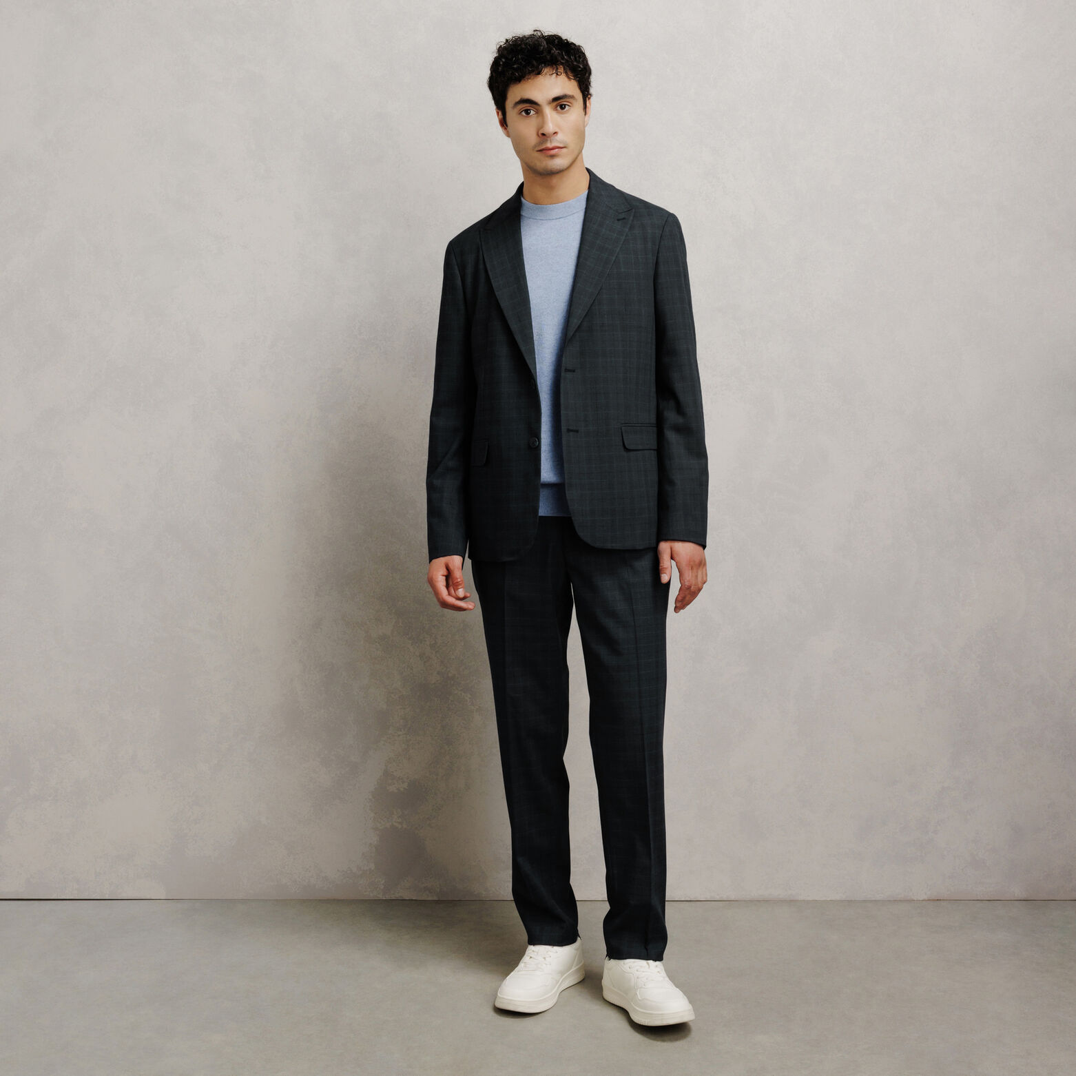 Geruit comfort kostuumvest