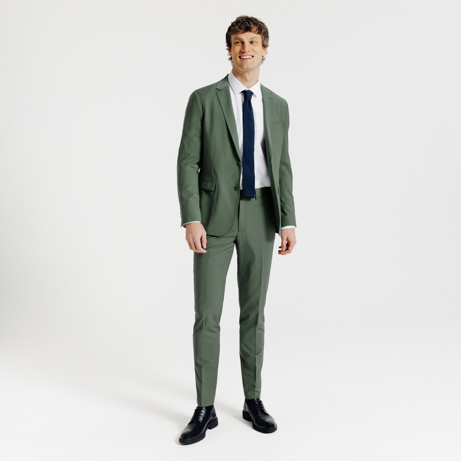 Slim fit kostuumvest in bi-stretchstof