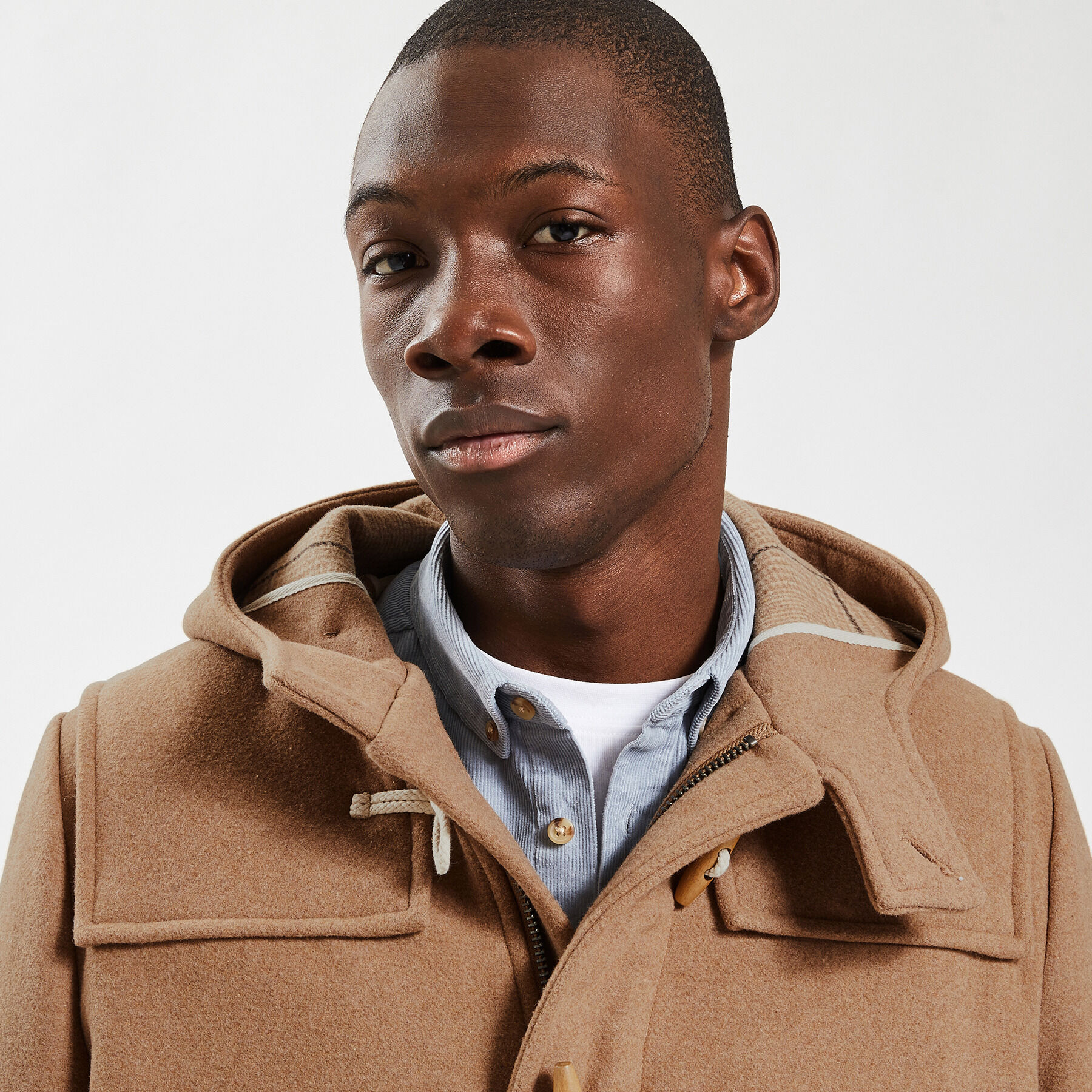Manteau style duffle coat avec capuche Beige Jules