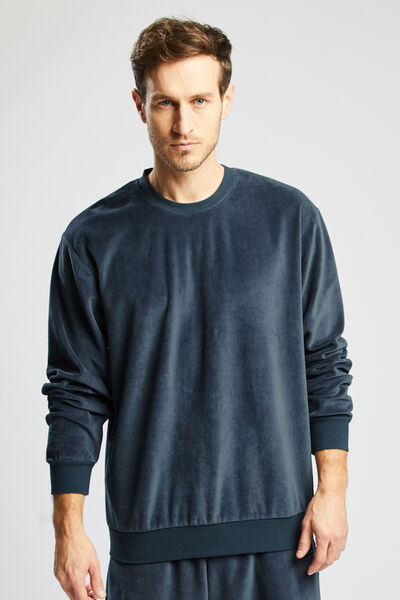 Fluwelen homewear sweater