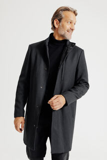 Manteau hiver long col montant