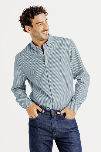 Gekleurd streepjeshemd in katoen