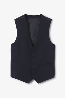 Slim fit kostuumgilet in bi-stretchstof