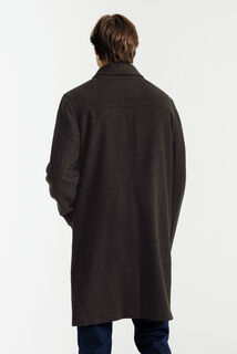 Manteau long col chemise