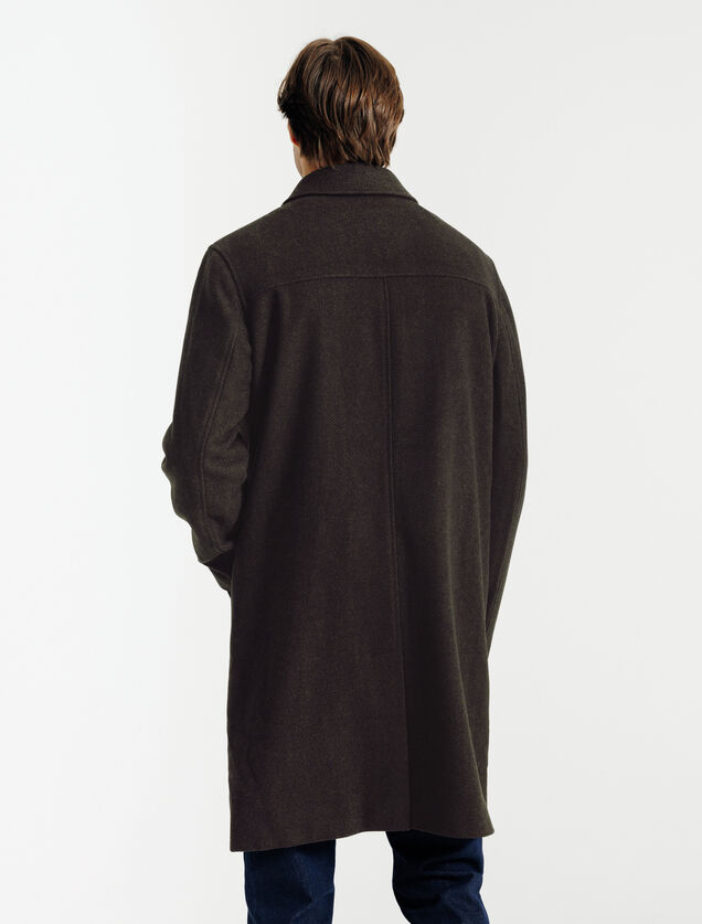 Manteau long col chemise