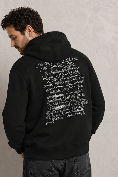 Sweat &agrave; capuche imprim&eacute; devant dos