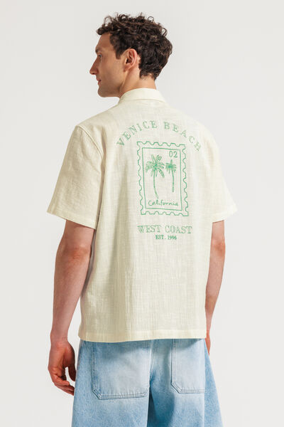 Chemisette en coton broderie dos