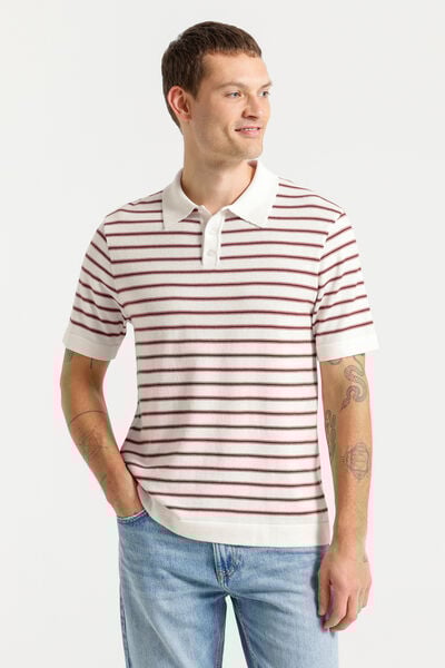 Polo en maille rayures
