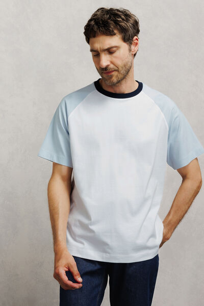 Tee shirt raglan contrast&eacute;