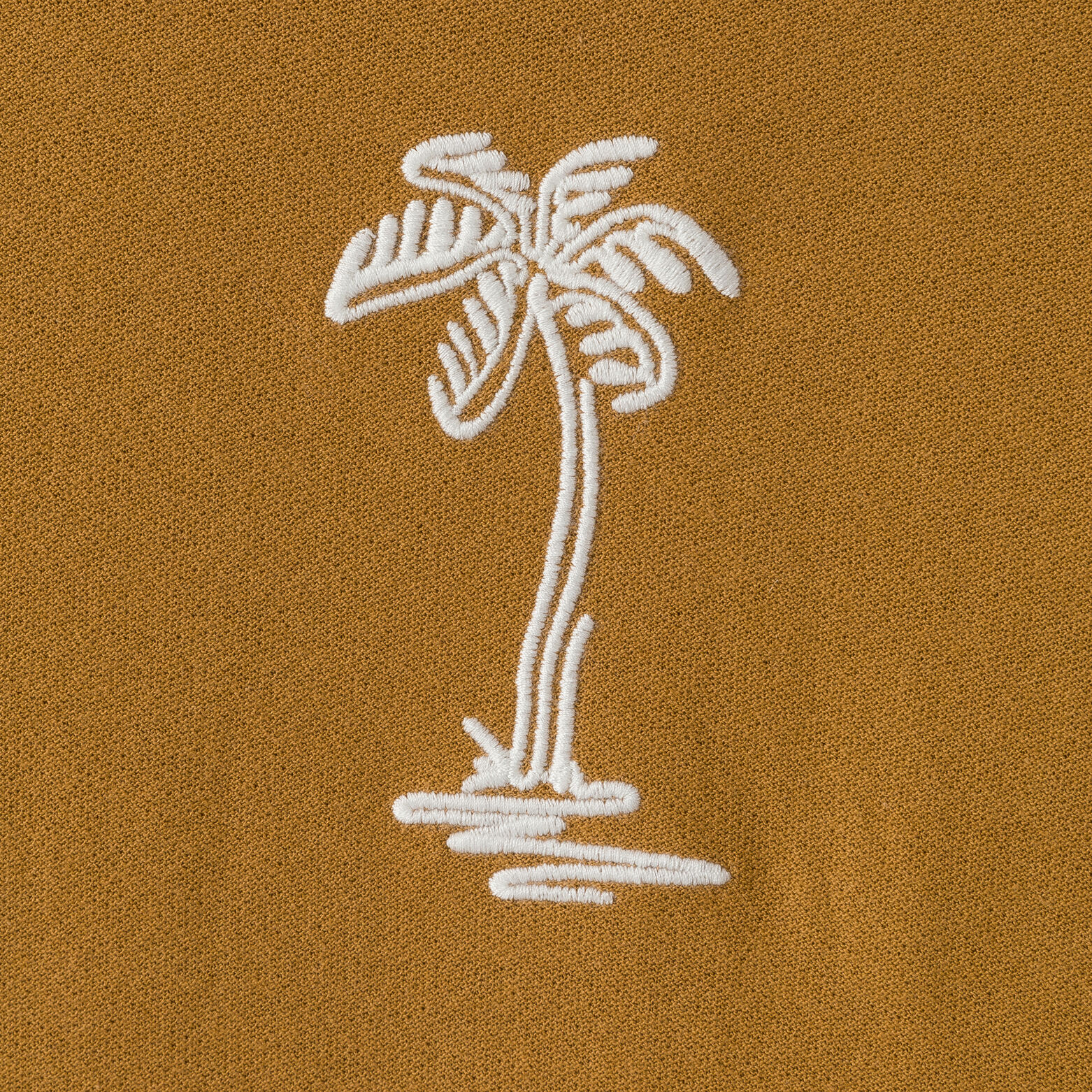 T-shirt in fantasiestof, borduursel voor- en achte