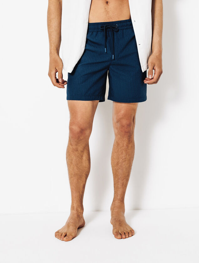 Maillot de bain seersucker uni