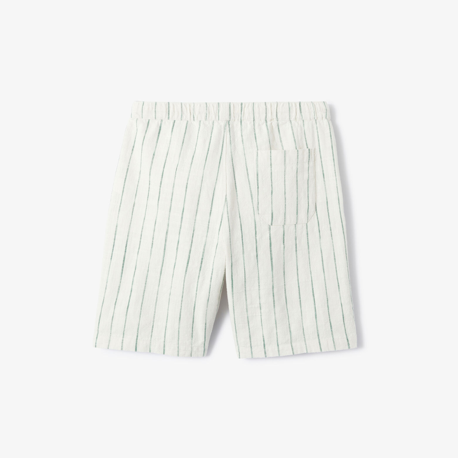 Gestreepte bermuda met elastische tailleband