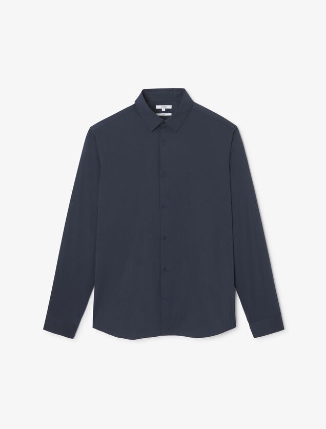 Chemise slim unie coton