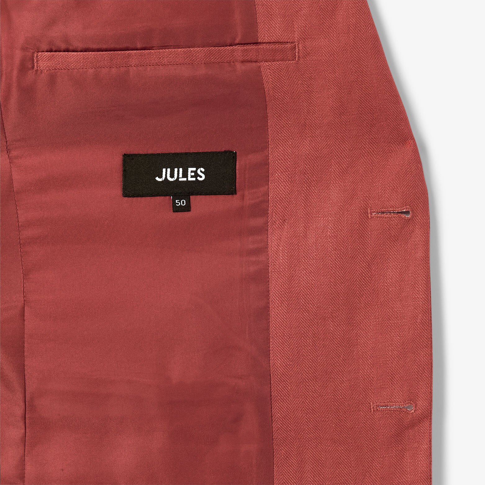 Veste de costume confort motif chevron 100% lin