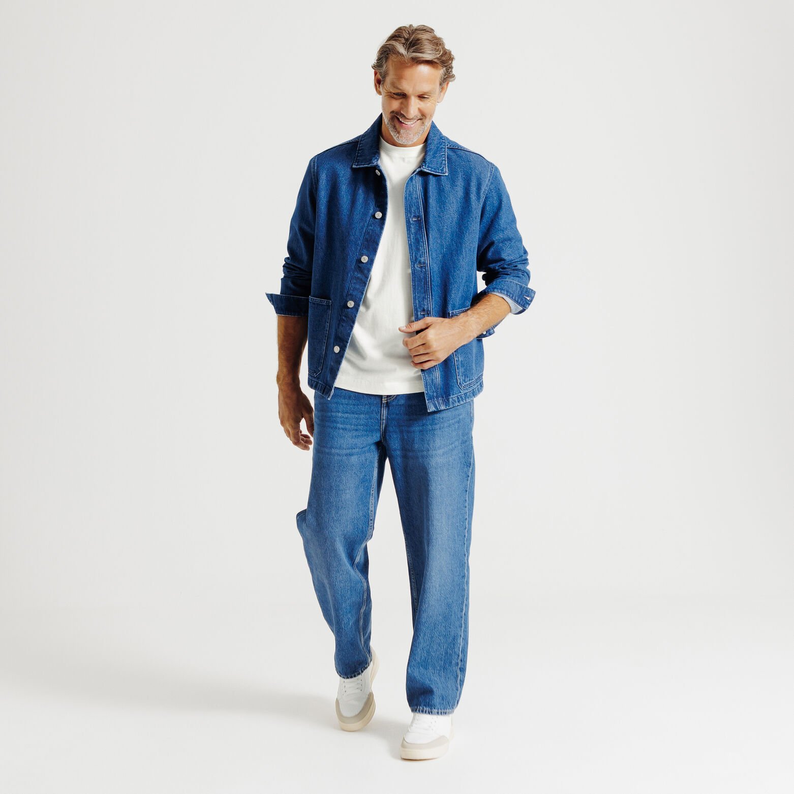 T-shirt met print op voor-en achteraan