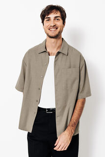 Chemisette en coton TENCEL&iquest;Lyocell unie boxy