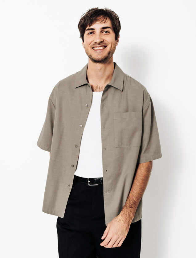 Chemisette en coton TENCEL&iquest;Lyocell unie boxy