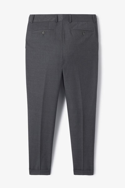 Pantalon chino tapered avec revers