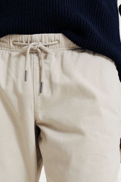 Pantalon straight taille &eacute;lastiqu&eacute;e