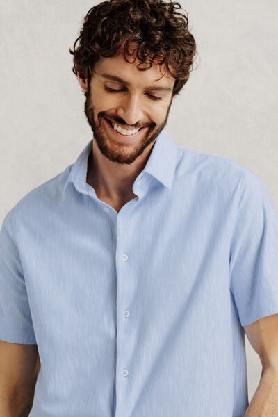 Chemisette en coton ray&eacute;e