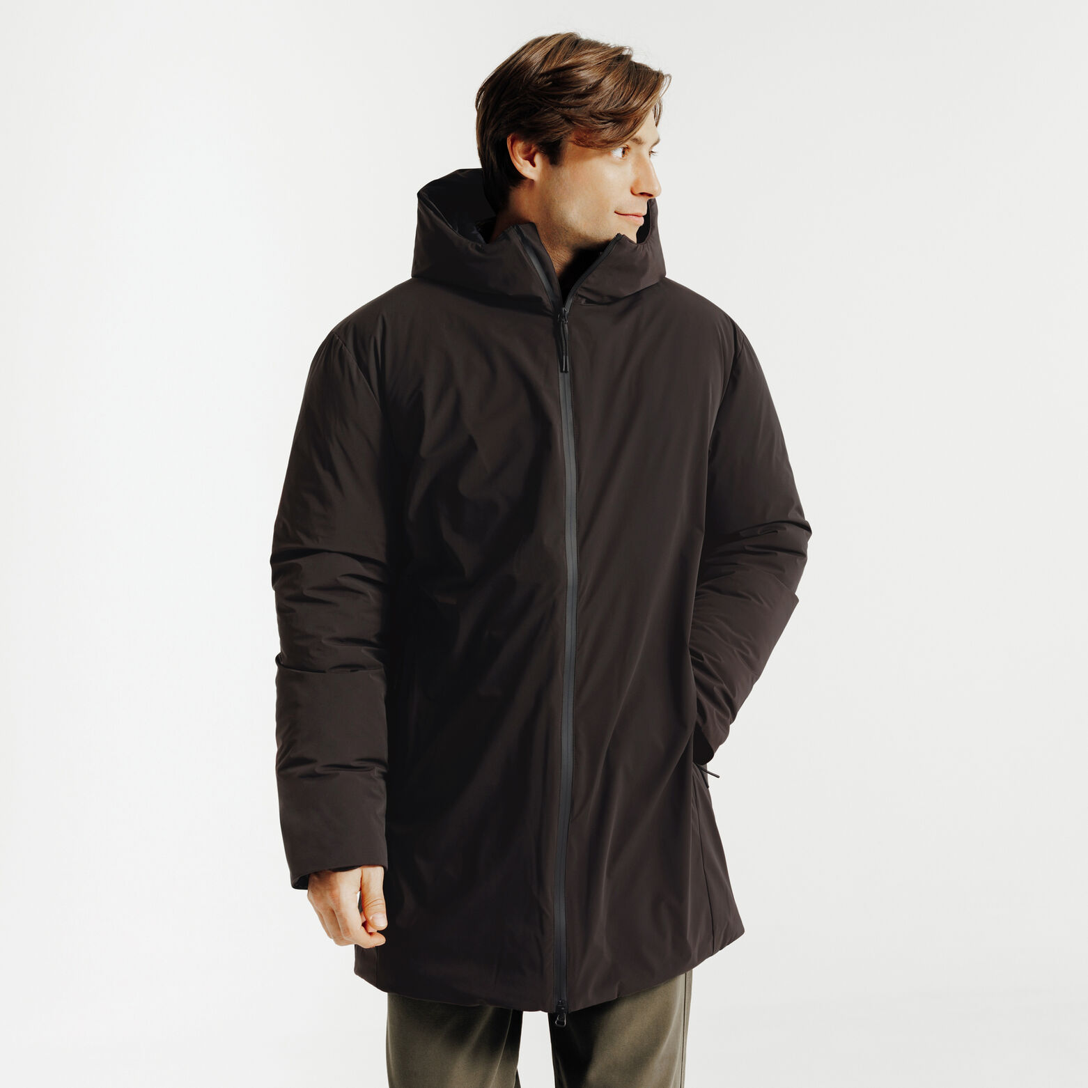 Parka longue &agrave; capuche