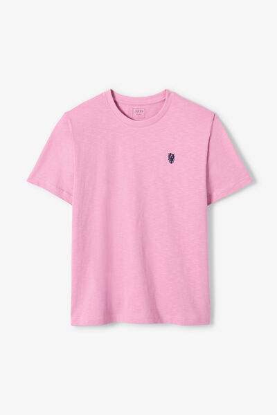 Tee shirt mati&egrave;re flamm&eacute;e broderie poitrine