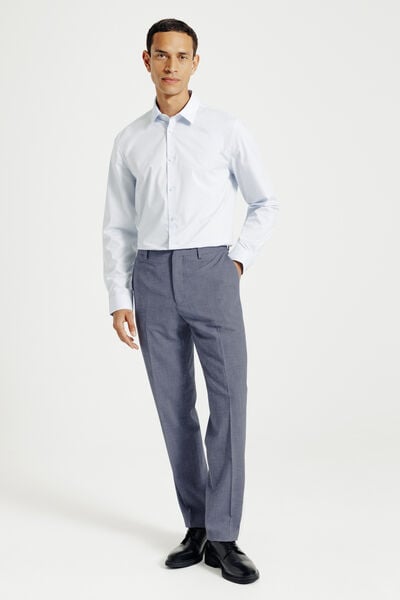 Tweekleurige comfort fit kostuumbroek