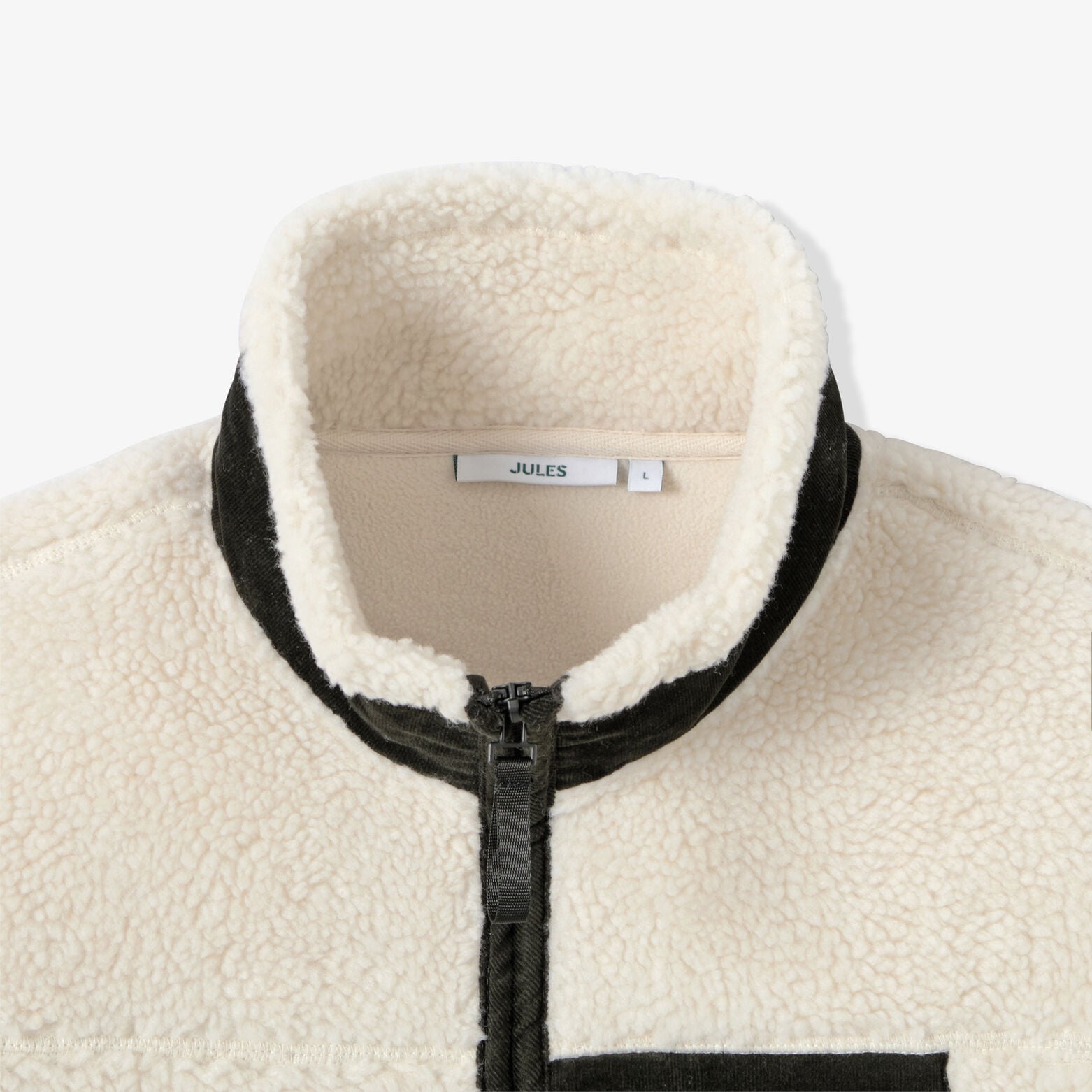 Veste zipp&eacute;e sherpa contrast&eacute;e