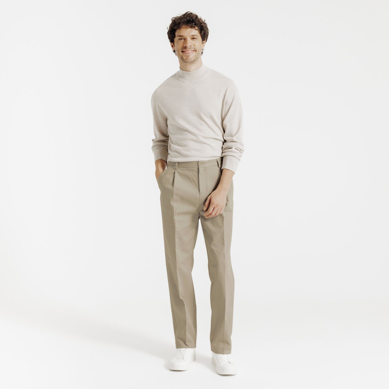 Pantalon chino loose à plis