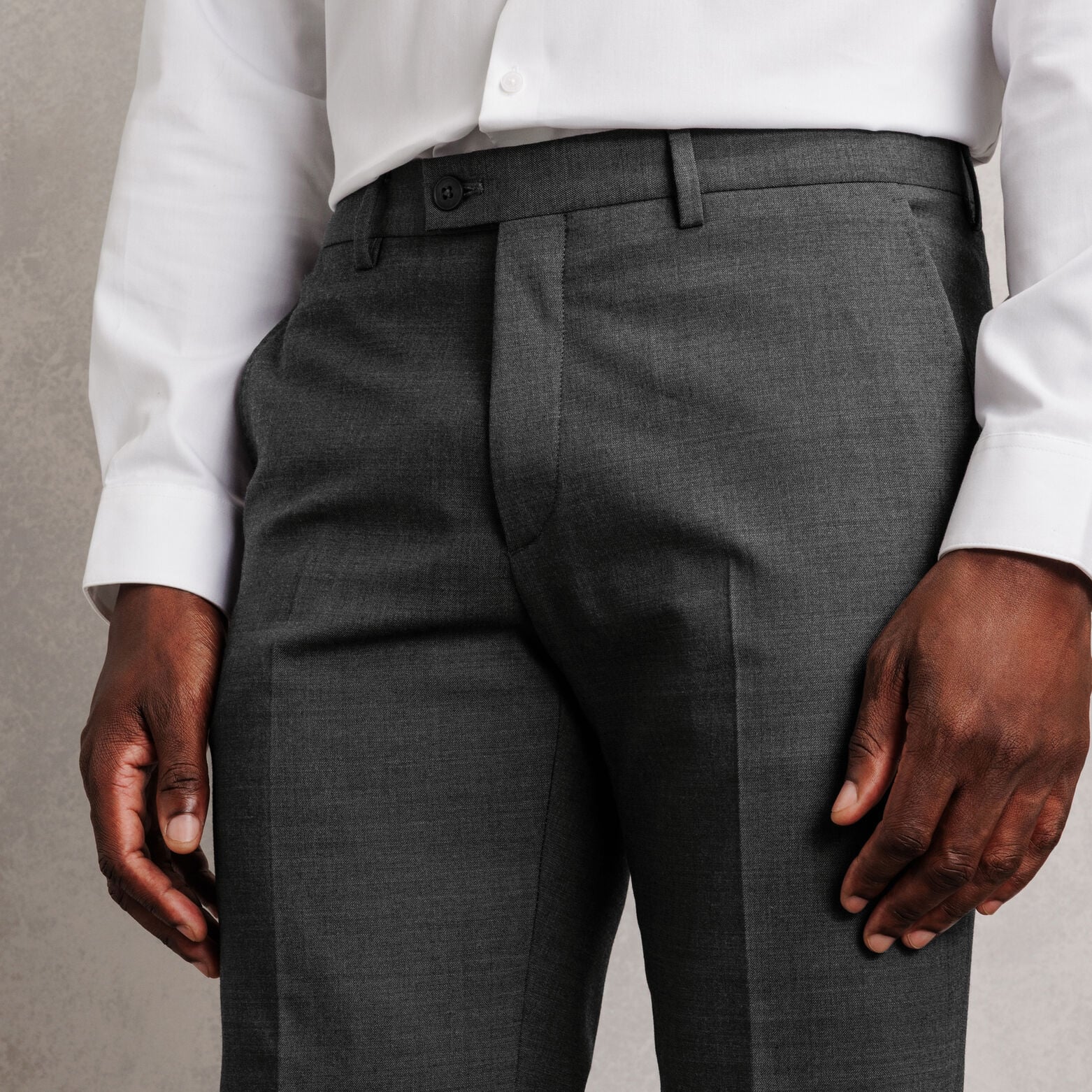 Pantalon de costume slim bi-stretch uni