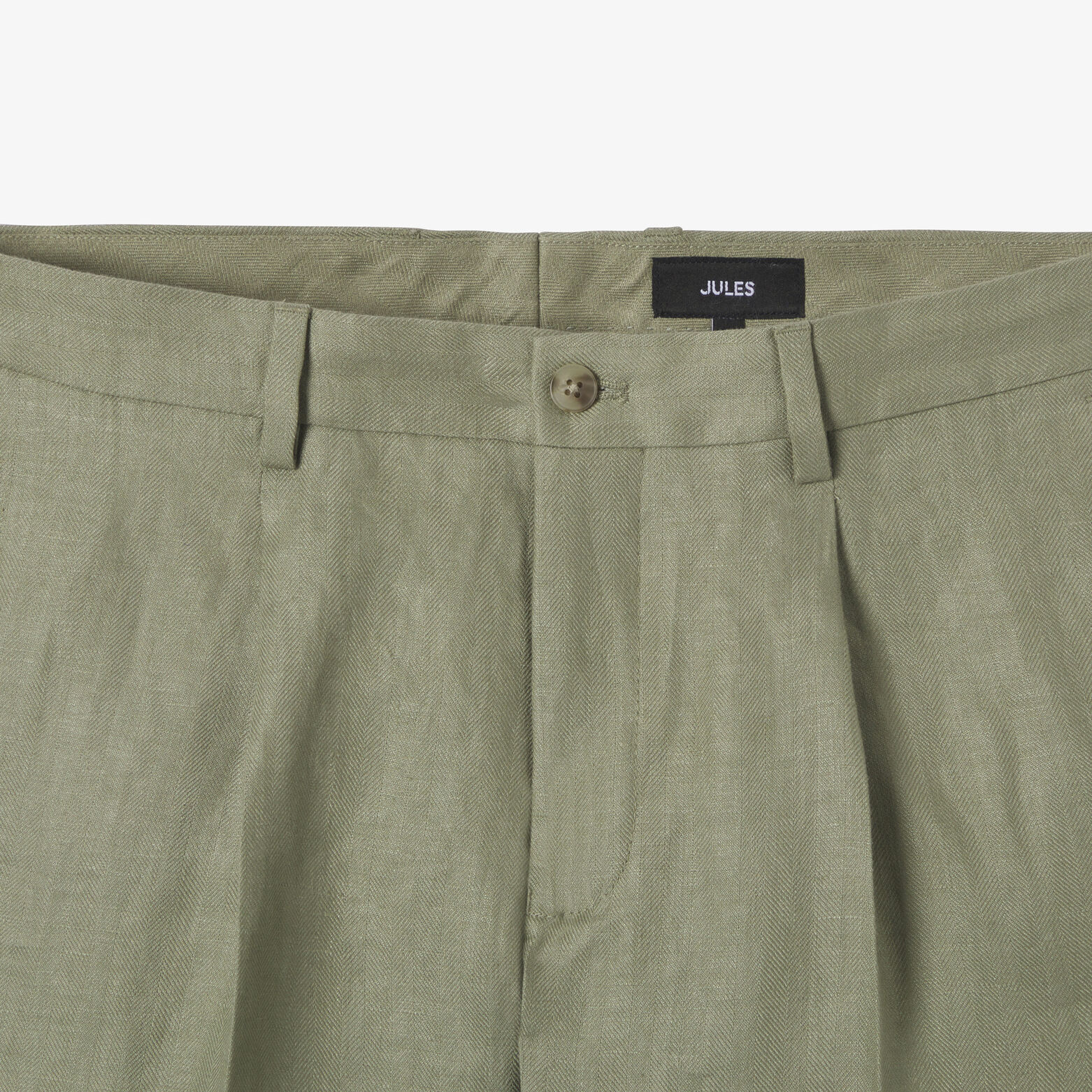 Pantalon de costume chevron confort en lin