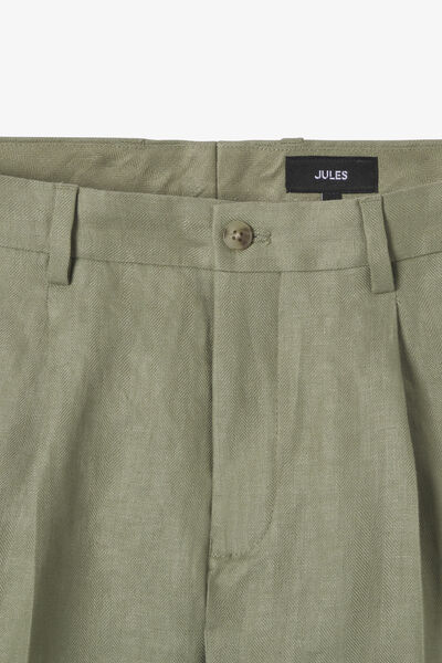 Pantalon de costume chevron confort en lin